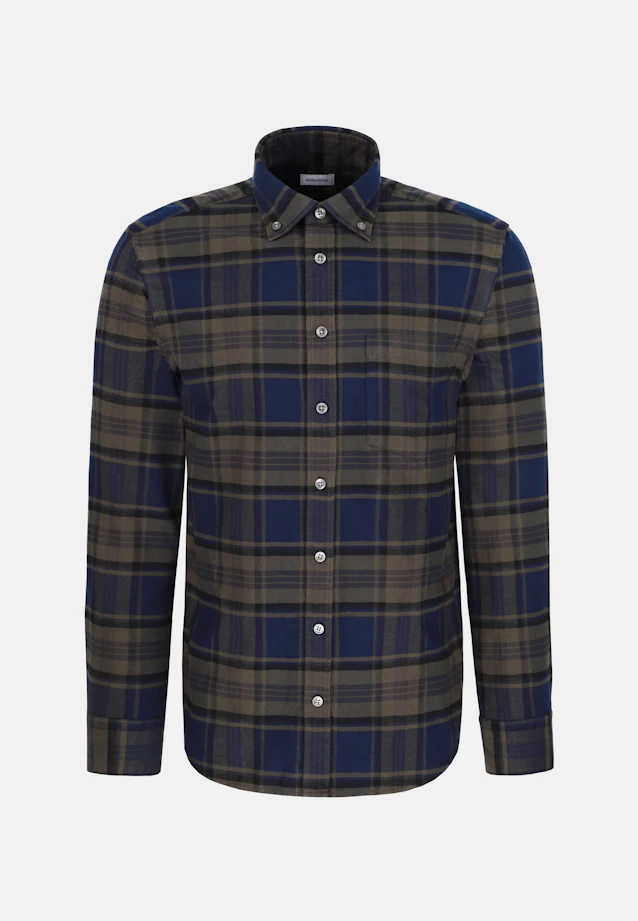Regular Casual shirt Check in Grün |  Seidensticker Onlineshop