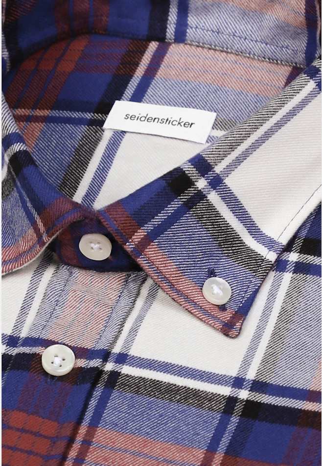 Regular Casual Hemd Karo in Dunkelblau | Seidensticker Onlineshop