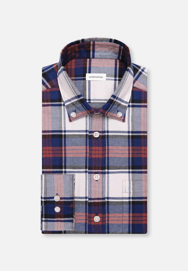 Regular Casual Hemd Karo in Dunkelblau |  Seidensticker Onlineshop