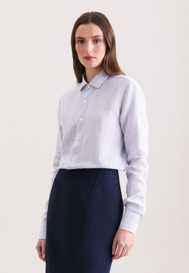 Hemdbluse aus 100% Leinen in Hellblau | Seidensticker Onlineshop