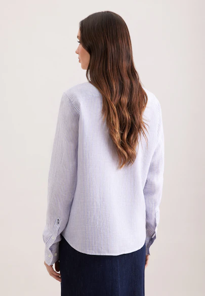 Hemdbluse aus 100% Leinen in Hellblau |  Seidensticker Onlineshop