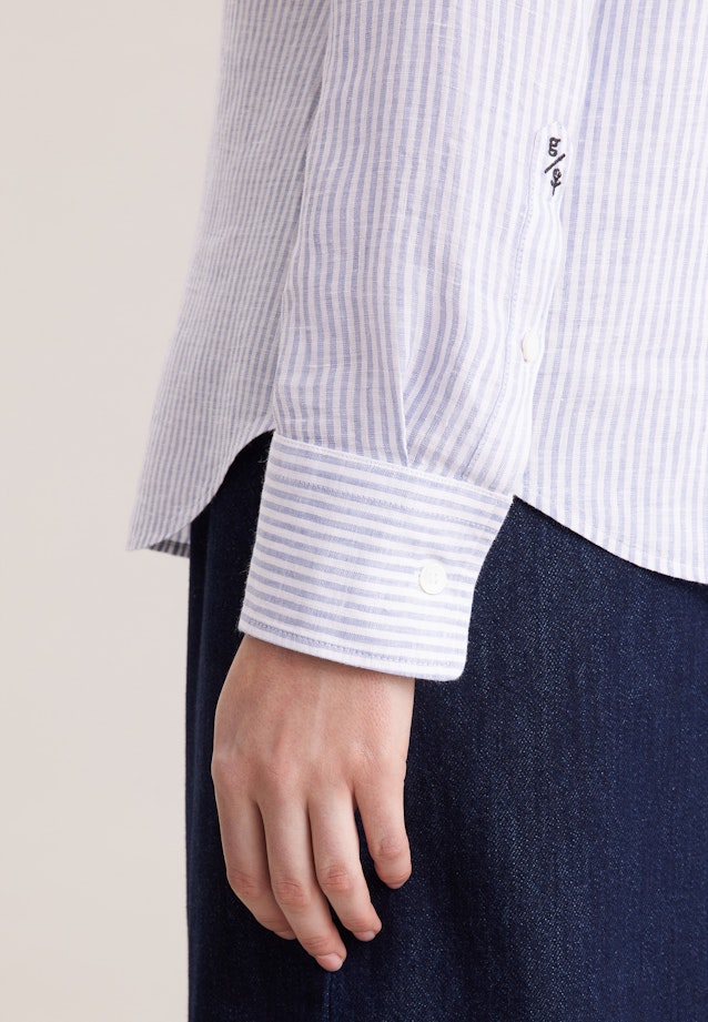 Hemdbluse aus 100% Leinen in Hellblau |  Seidensticker Onlineshop