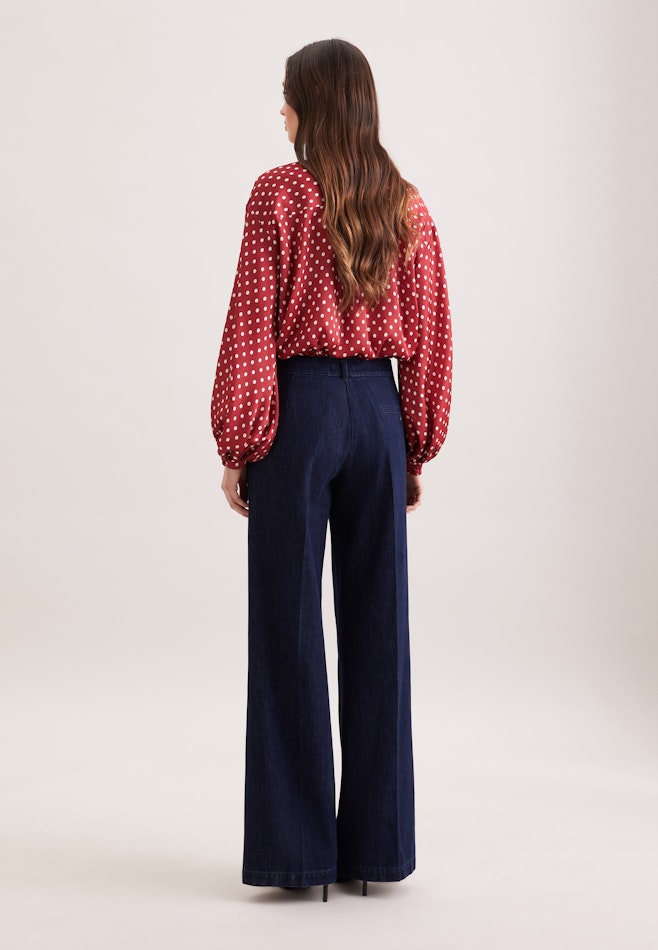 Gerade Hose mit Bügelfalten aus Dark Denim in Dunkelblau | Seidensticker Onlineshop