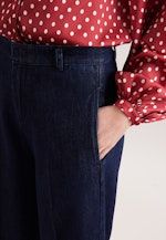 Gerade Hose mit Bügelfalten aus Dark Denim in Dunkelblau |  Seidensticker Onlineshop