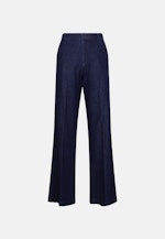 Gerade Hose mit Bügelfalten aus Dark Denim in Dunkelblau |  Seidensticker Onlineshop