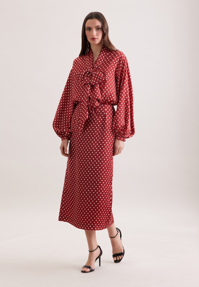 Pencilskirt mit Tupfenprint in Rot | Seidensticker Onlineshop