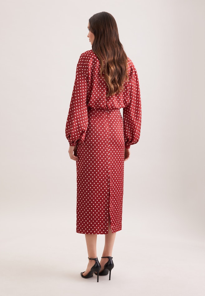 Pencilskirt mit Tupfenprint in Rot | Seidensticker Onlineshop