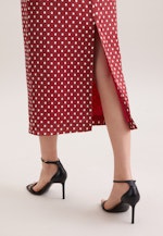 Pencilskirt mit Tupfenprint in Rot |  Seidensticker Onlineshop