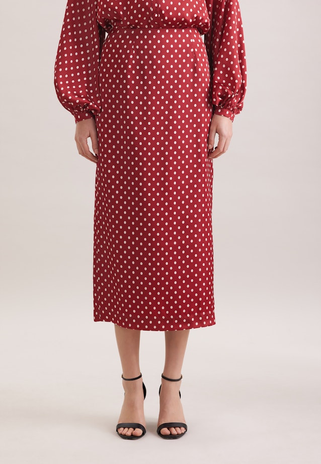 Pencilskirt mit Tupfenprint in Rot |  Seidensticker Onlineshop