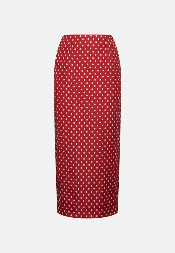Pencilskirt mit Tupfenprint in Rot |  Seidensticker Onlineshop