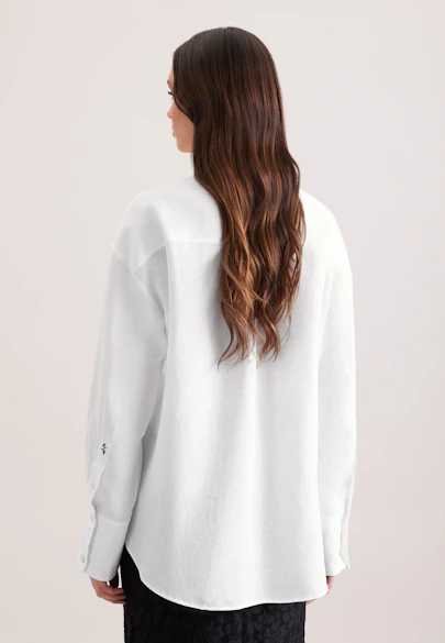 Chemisier de chemise oversize en 100 % lin in Blanc |  Seidensticker Onlineshop