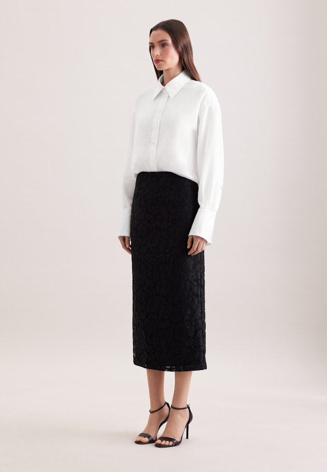 Oversized Hemdbluse aus 100% Leinen in Weiß |  Seidensticker Onlineshop