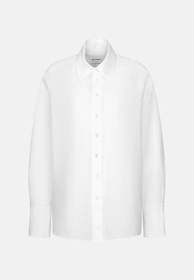 Oversized Hemdbluse aus 100% Leinen in Weiß |  Seidensticker Onlineshop