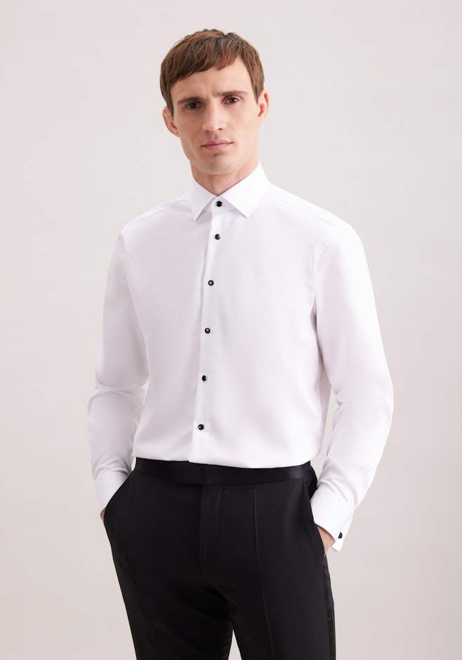 Regular Chemise de smoking Uni dans Blanc | Boutique en ligne Seidensticker