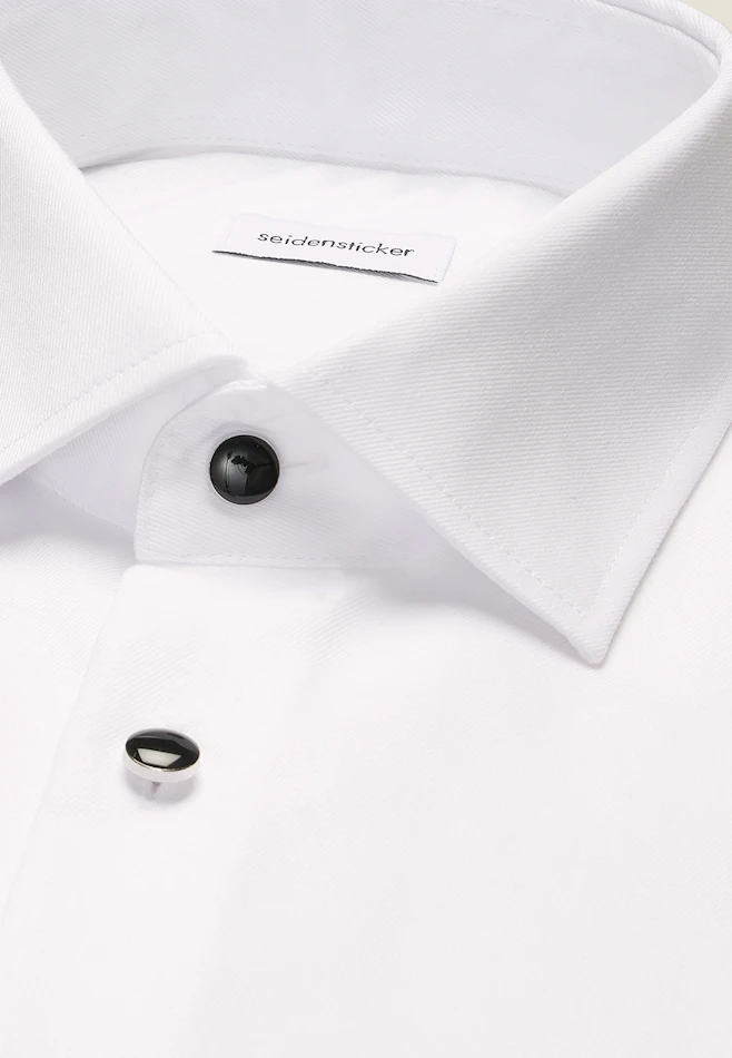 Regular Tuxedo shirt Uni in Weiß | Seidensticker online shop