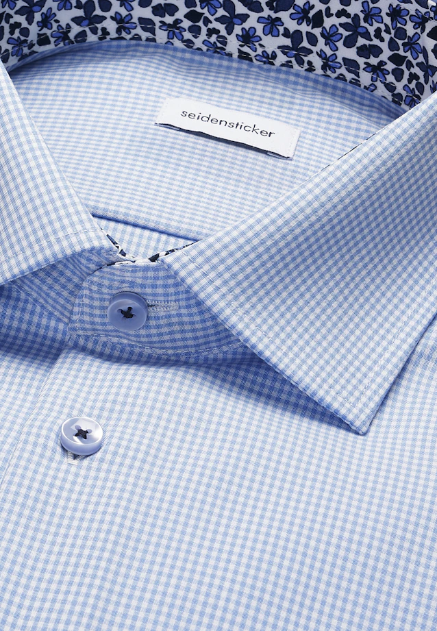 Regular Business Hemd Karo in Hellblau |  Seidensticker Onlineshop