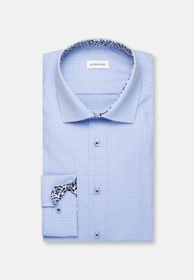 Regular Business Hemd Karo in Hellblau |  Seidensticker Onlineshop