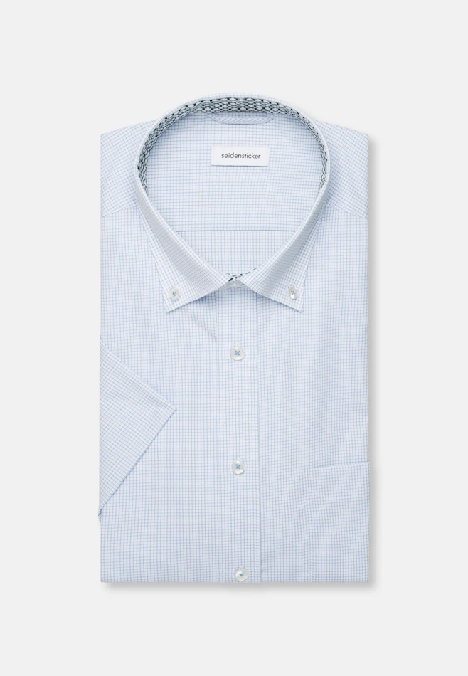 Regular Chemise d'affaires carreaux dans Bleu Clair | Boutique en ligne Seidensticker