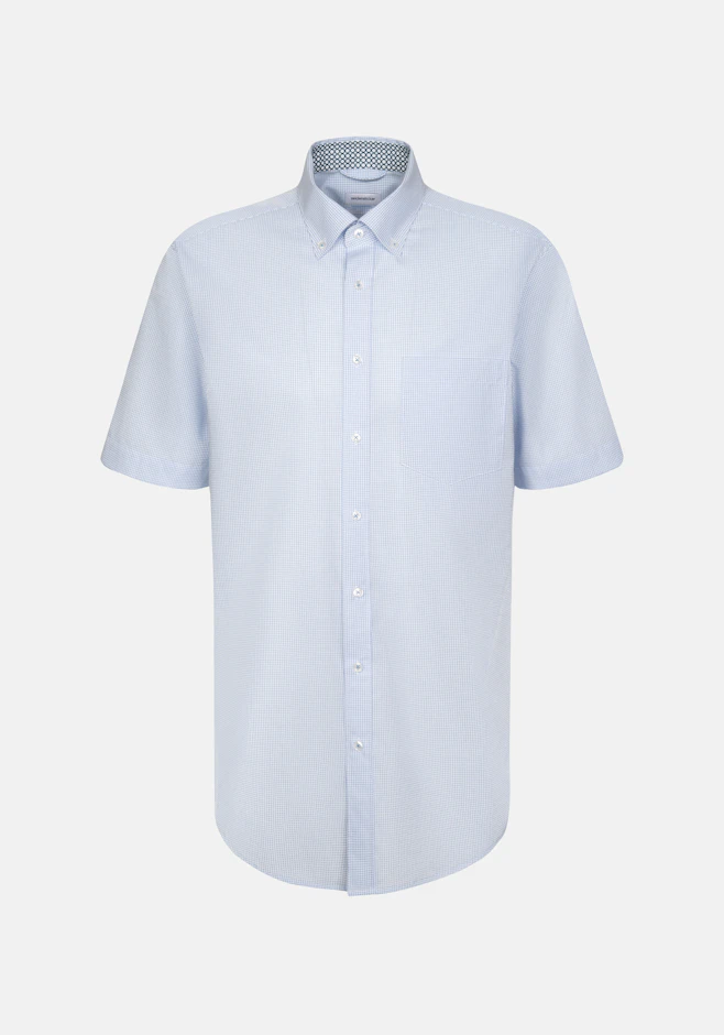 Regular Business shirt Check in Light Blue | Seidensticker online shop
