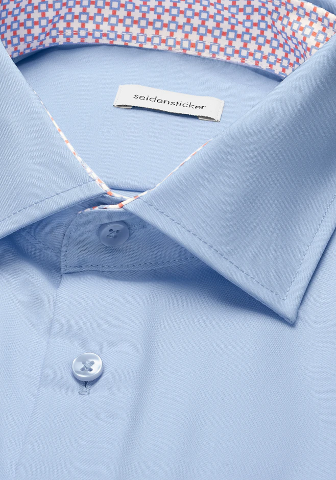 Regular Business Hemd Uni in Mittelblau | Seidensticker Onlineshop