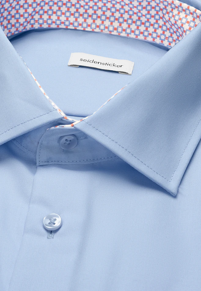 Regular Chemise d'affaires Uni dans Bleu Moyen | Boutique en ligne Seidensticker