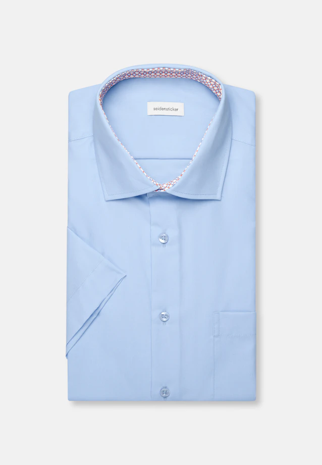 Regular Chemise d'affaires Uni in Bleu Moyen |  Seidensticker Onlineshop