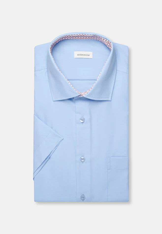 Regular Chemise d'affaires Uni dans Bleu Moyen | Boutique en ligne Seidensticker