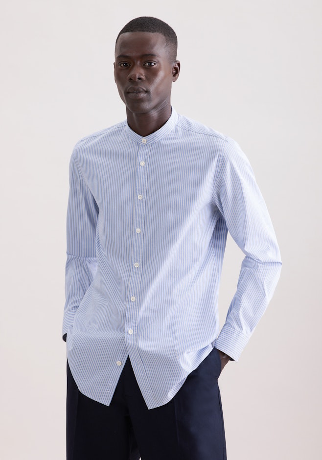 Slim Chemise décontractée Rayures dans Bleu Clair | Boutique en ligne Seidensticker