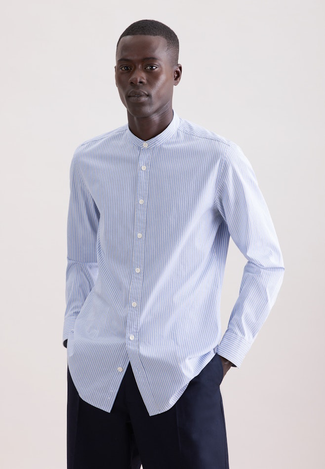 Slim Casual Hemd Gestreift in Hellblau | Seidensticker Onlineshop