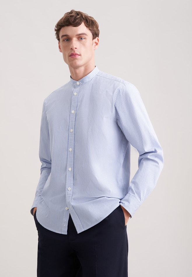 Regular Casual Hemd Gestreift in Hellblau | Seidensticker Onlineshop