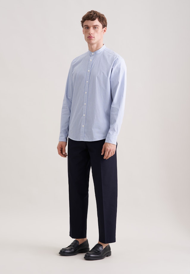 Regular Casual Hemd Gestreift in Hellblau |  Seidensticker Onlineshop