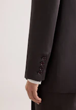 Satin double-breasted blazer with flap pockets in linen Mix in Braun |  Seidensticker Onlineshop