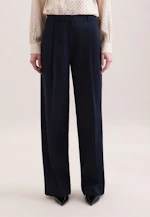 Pleated trousers in cotton twill in Dunkelblau |  Seidensticker Onlineshop