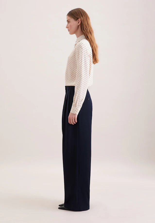 Pleated trousers in cotton twill in Dunkelblau |  Seidensticker Onlineshop