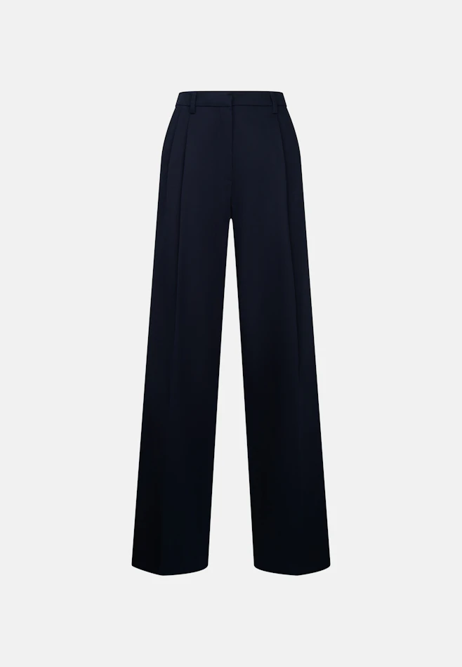 Bundfaltenhose aus Baumwolltwill in Dunkelblau | Seidensticker Onlineshop