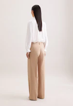 Pleated trousers in cotton twill in Beige |  Seidensticker Onlineshop
