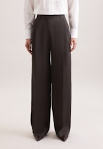 Satinierte Bundfaltenhose aus Leinen Mix in Marron |  Seidensticker Onlineshop