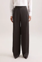 Satinierte Bundfaltenhose aus Leinen Mix in Braun |  Seidensticker Onlineshop