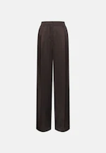 Satinierte Bundfaltenhose aus Leinen Mix in Braun |  Seidensticker Onlineshop