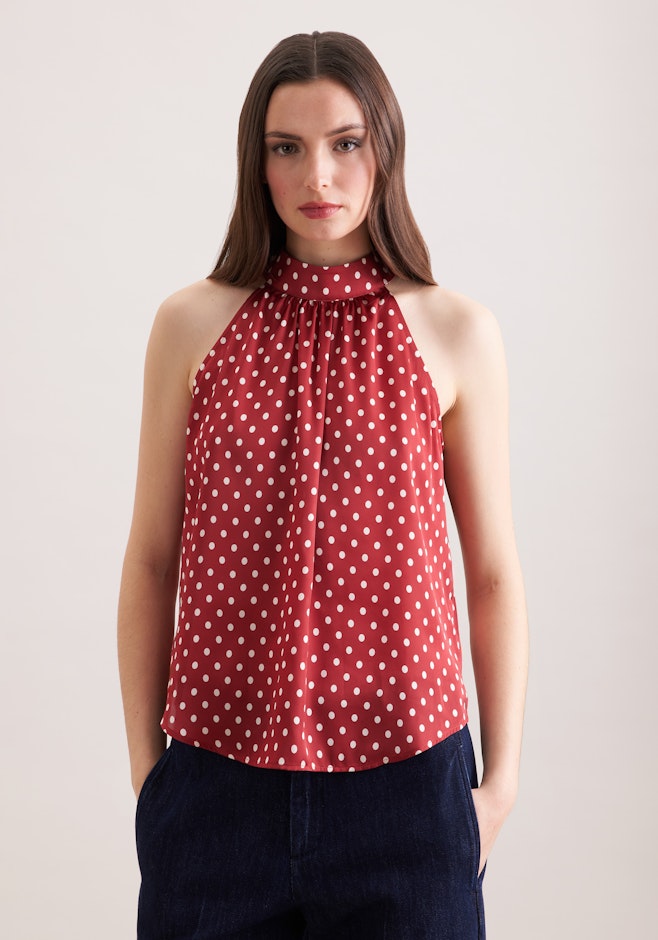 Blouse top with polka dot print in Rot | Seidensticker online shop