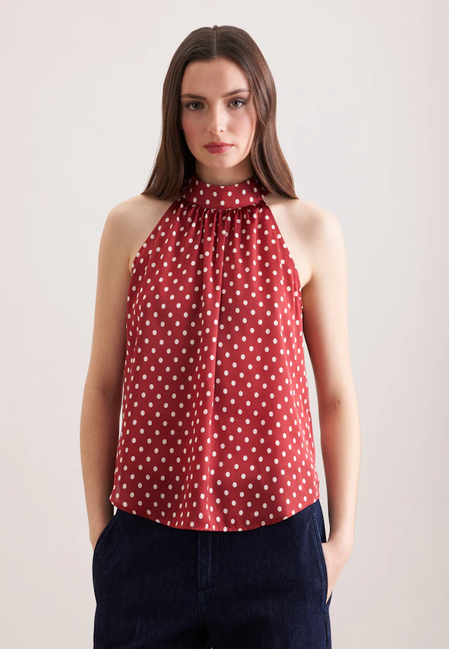 Blouse top with polka dot print in Rot |  Seidensticker Onlineshop