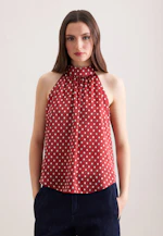 Blouse top with polka dot print in Rot |  Seidensticker Onlineshop