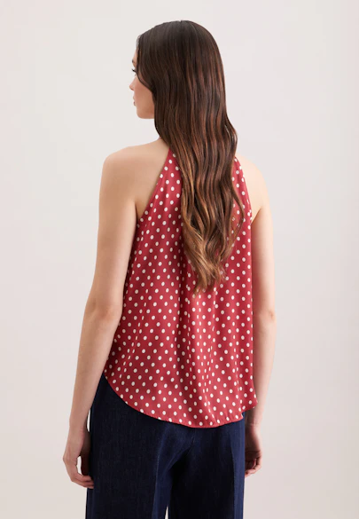 Haut blouse avec imprimé à pois in Rouge |  Seidensticker Onlineshop