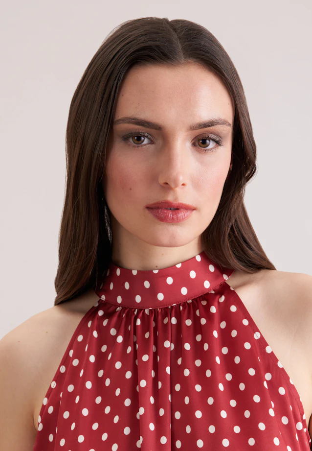 Blouse top with polka dot print in Rot |  Seidensticker Onlineshop