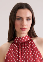 Blouse top with polka dot print in Rot |  Seidensticker Onlineshop