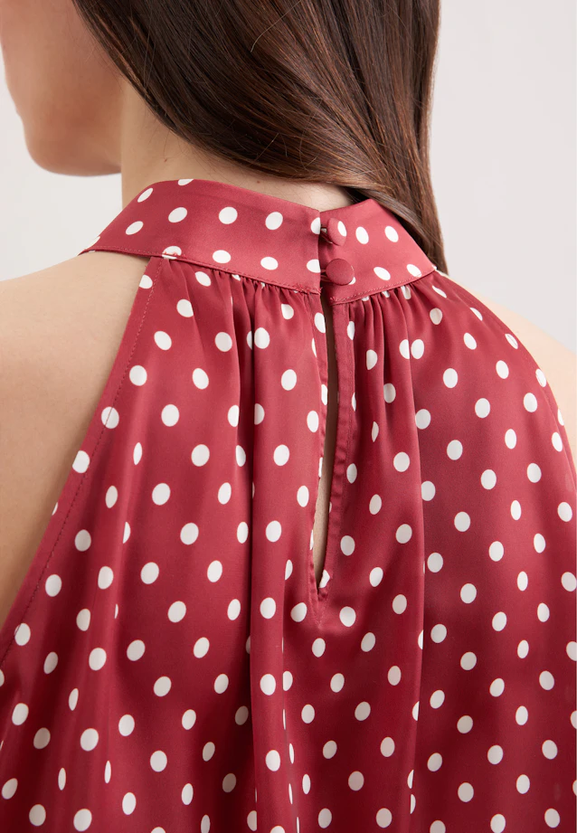 Blouse top with polka dot print in Rot |  Seidensticker Onlineshop
