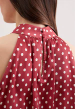 Blouse top with polka dot print in Rot |  Seidensticker Onlineshop