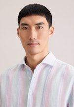 Regular Leinenhemd Gestreift in Grün |  Seidensticker Onlineshop