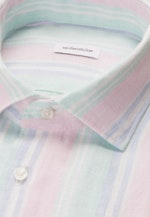 Regular Leinenhemd Gestreift in Grün |  Seidensticker Onlineshop