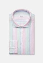 Regular Leinenhemd Gestreift in Grün |  Seidensticker Onlineshop